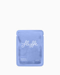 Blueberry bag of Fluffe fairy floss on a white background