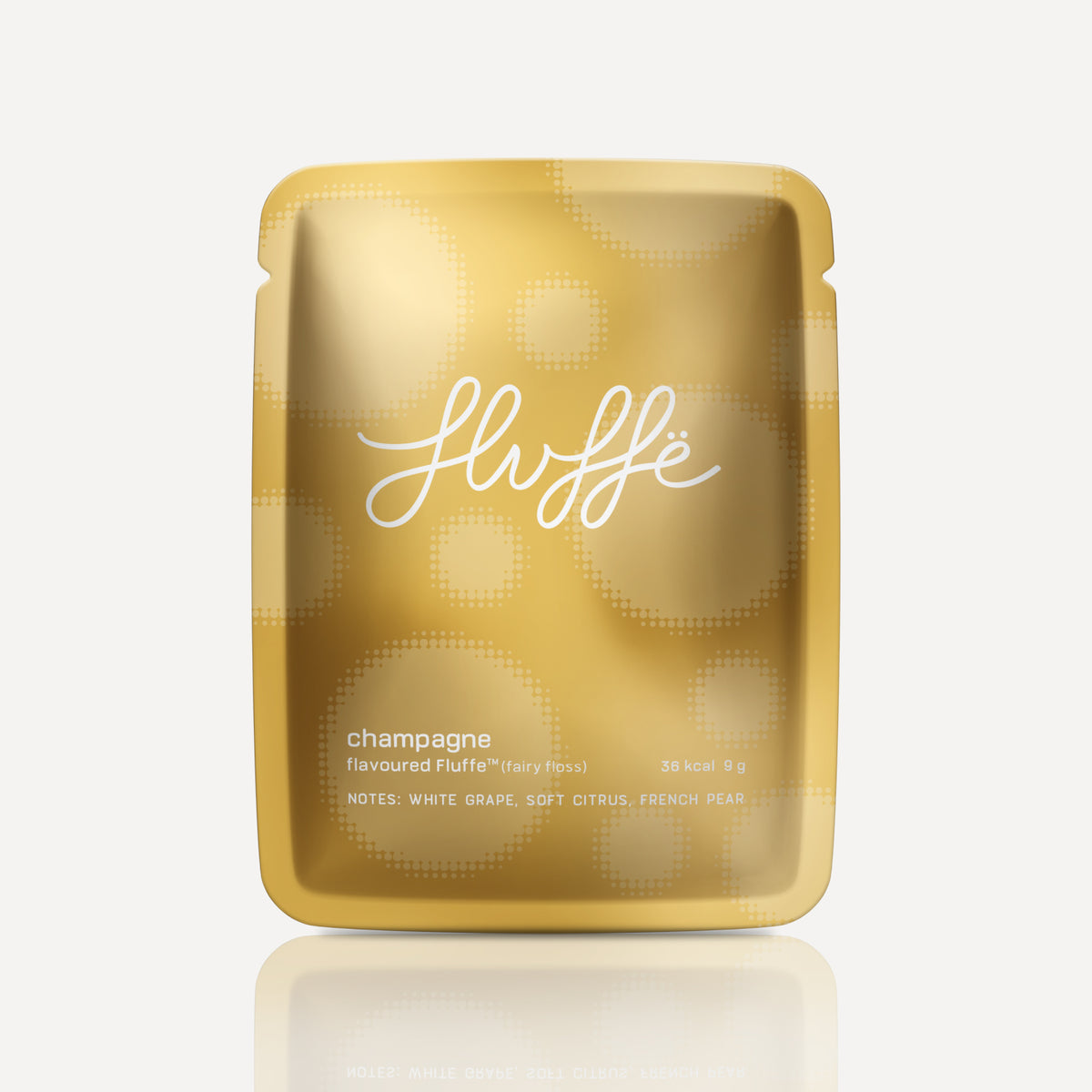 Fluffe Champagne 9 g bag.