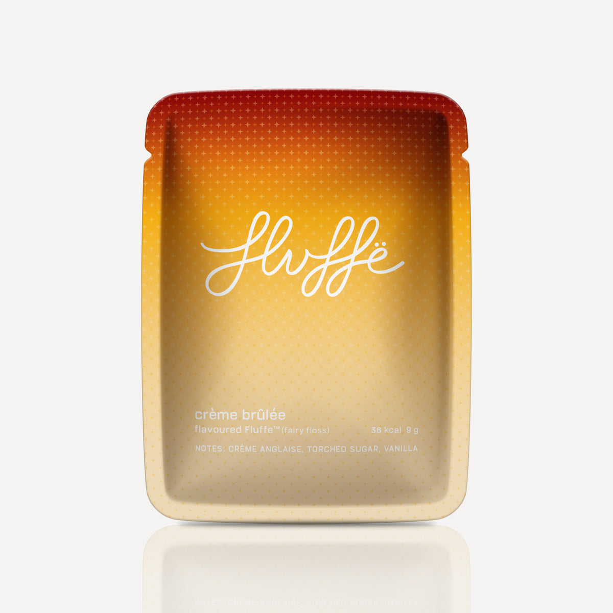 Fluffe Crème Brûlée 9 g bag.