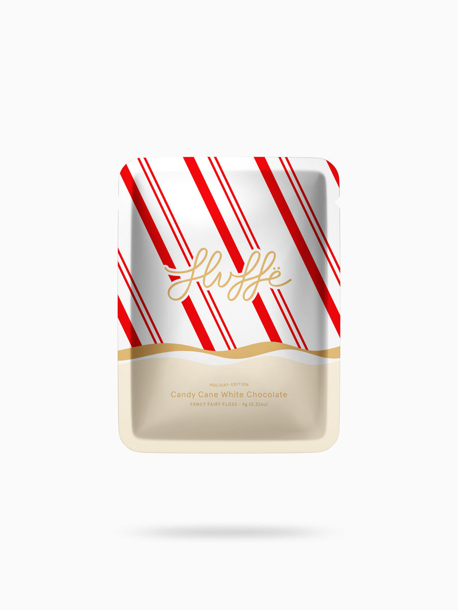 Fluffe Candy Cane white chocolate fairy floss (cotton candy) christmas stocking stuffer/secret santa idea